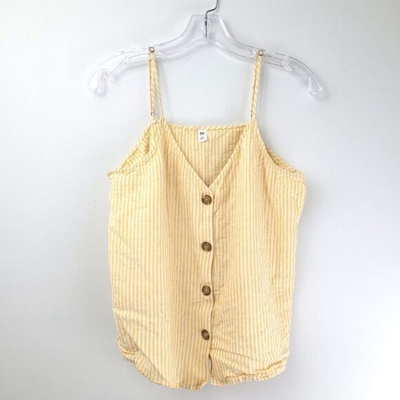BP striped linen button down strappy tank - Picture 1 of 10